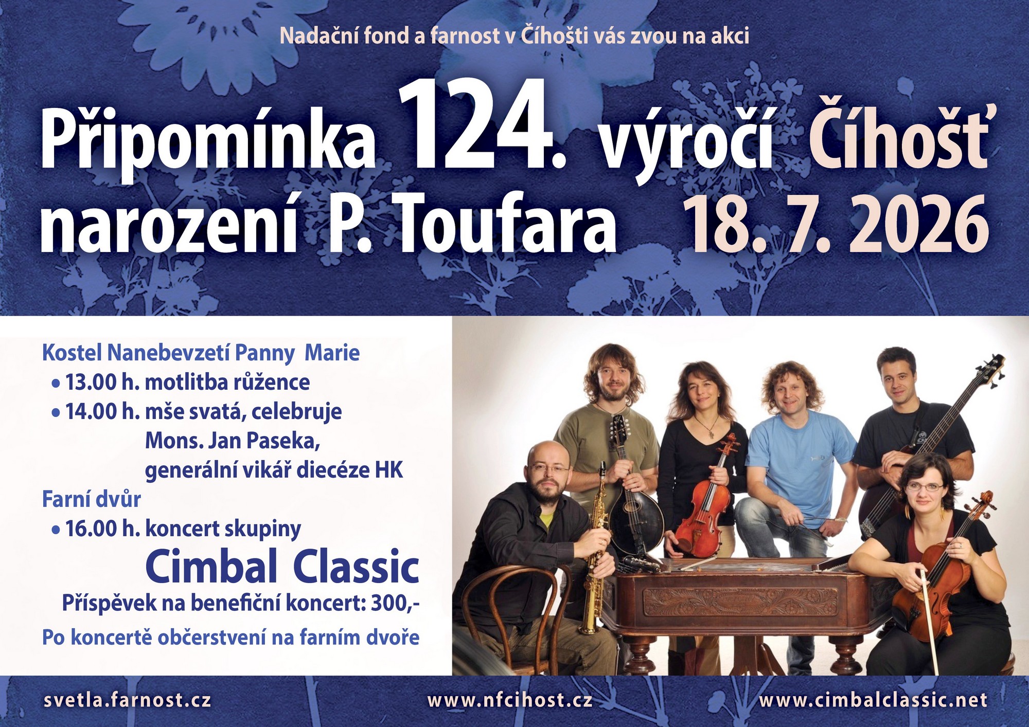 Připomínka 124. výročí narození P. Toufara