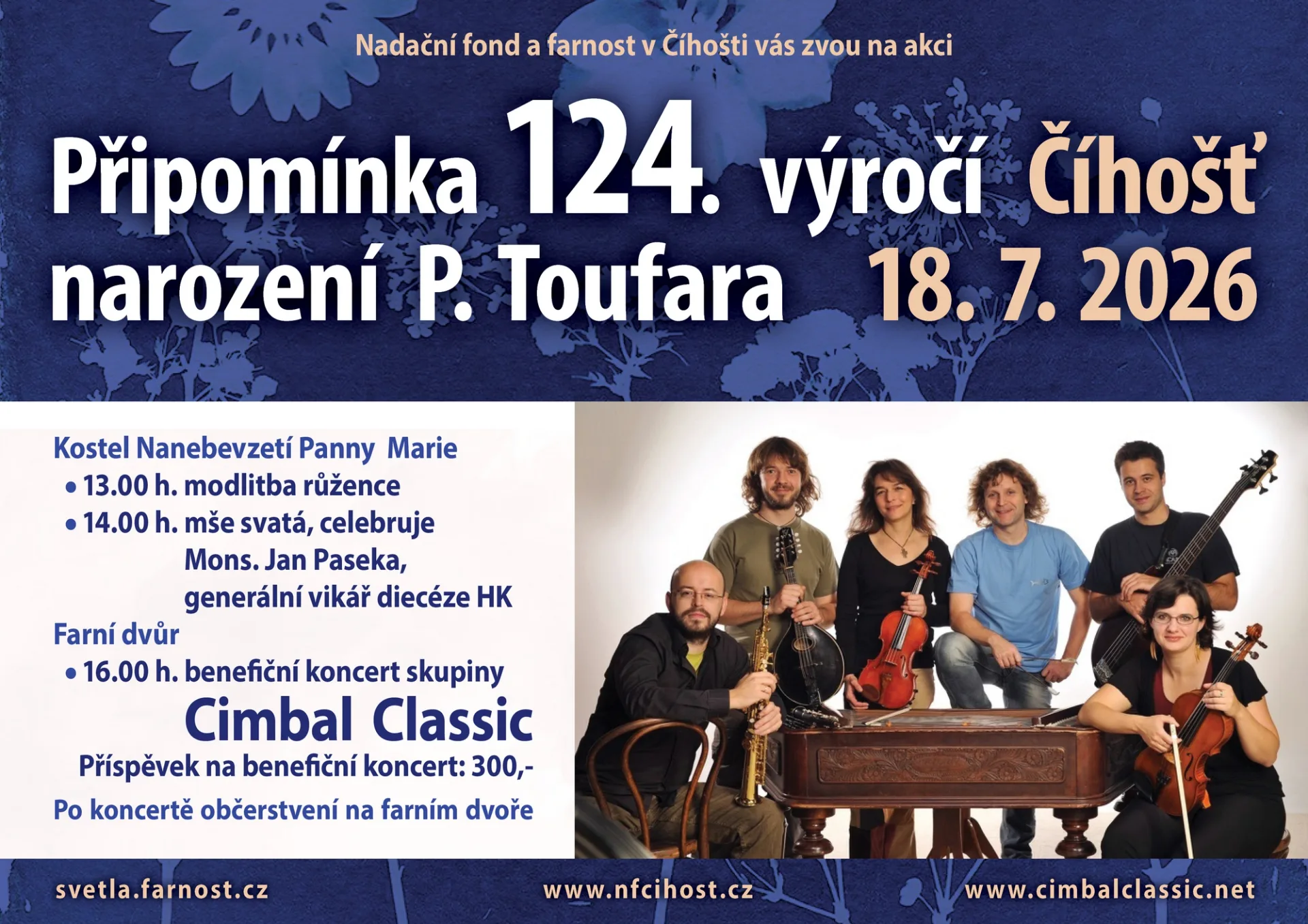 Připomínka 124. výročí narození P. Toufara